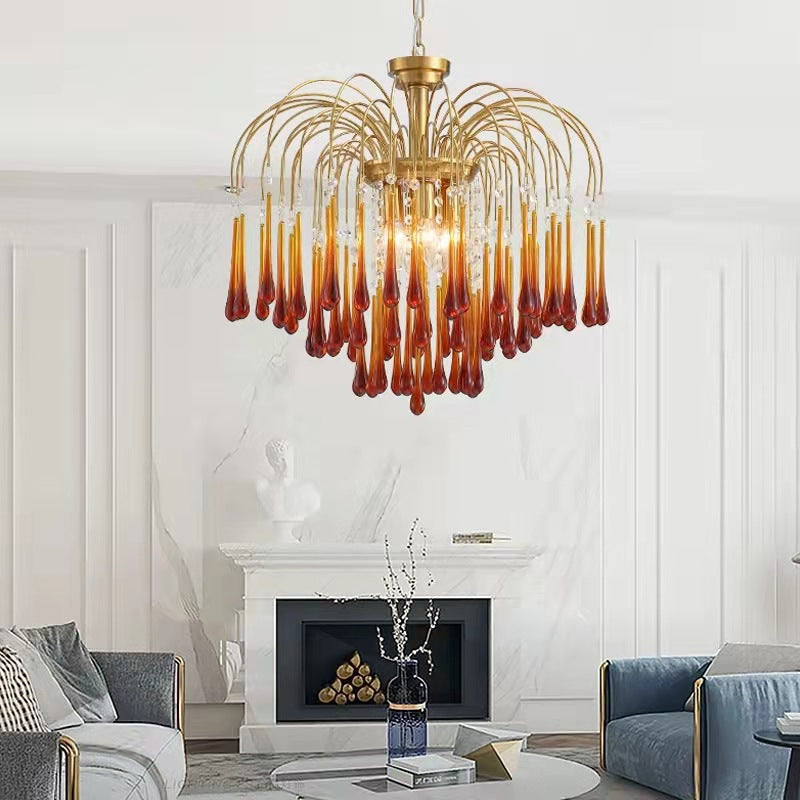 French Country Crystal Ceiling Lamp – Luxurious Elegance