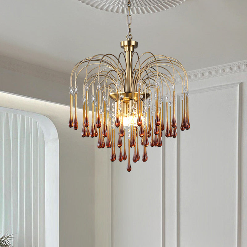 French Country Crystal Ceiling Lamp – Luxurious Elegance