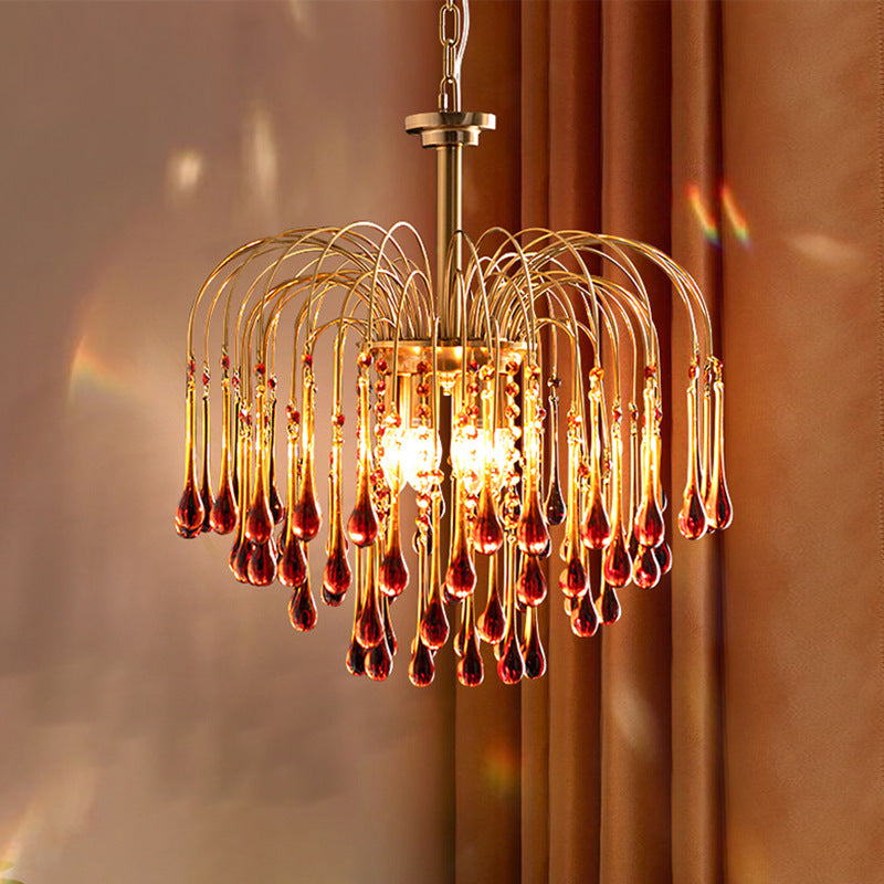 French Country Crystal Ceiling Lamp – Luxurious Elegance