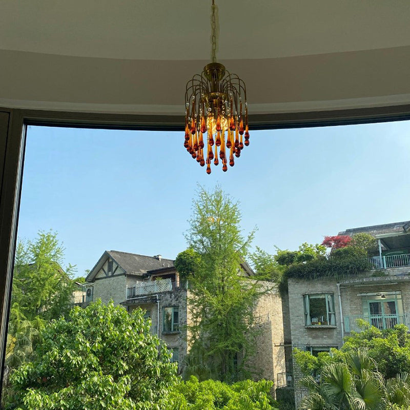 French Country Crystal Ceiling Lamp – Luxurious Elegance