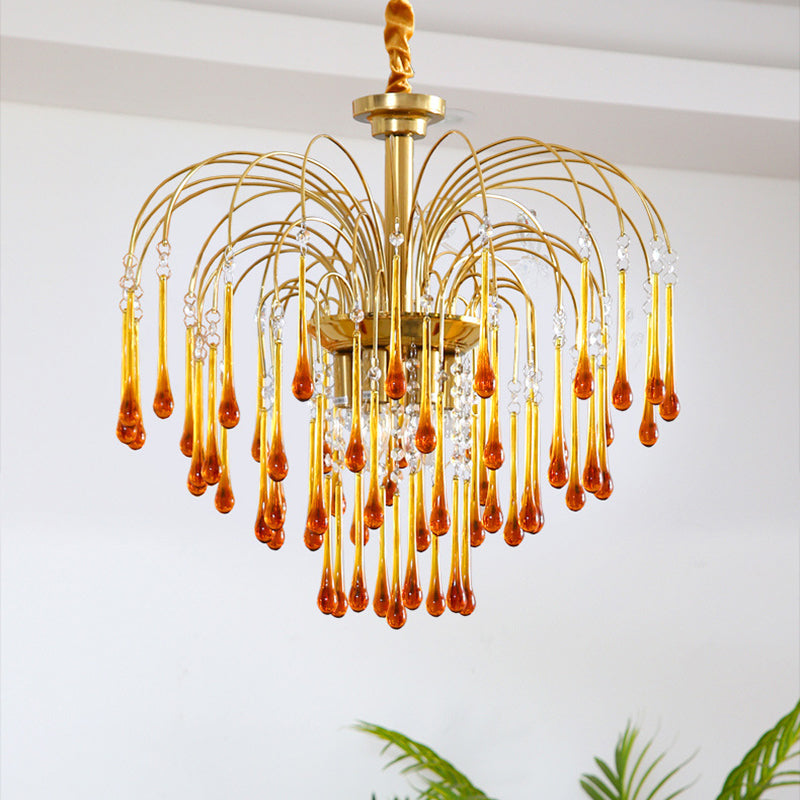 French Country Crystal Ceiling Lamp – Luxurious Elegance