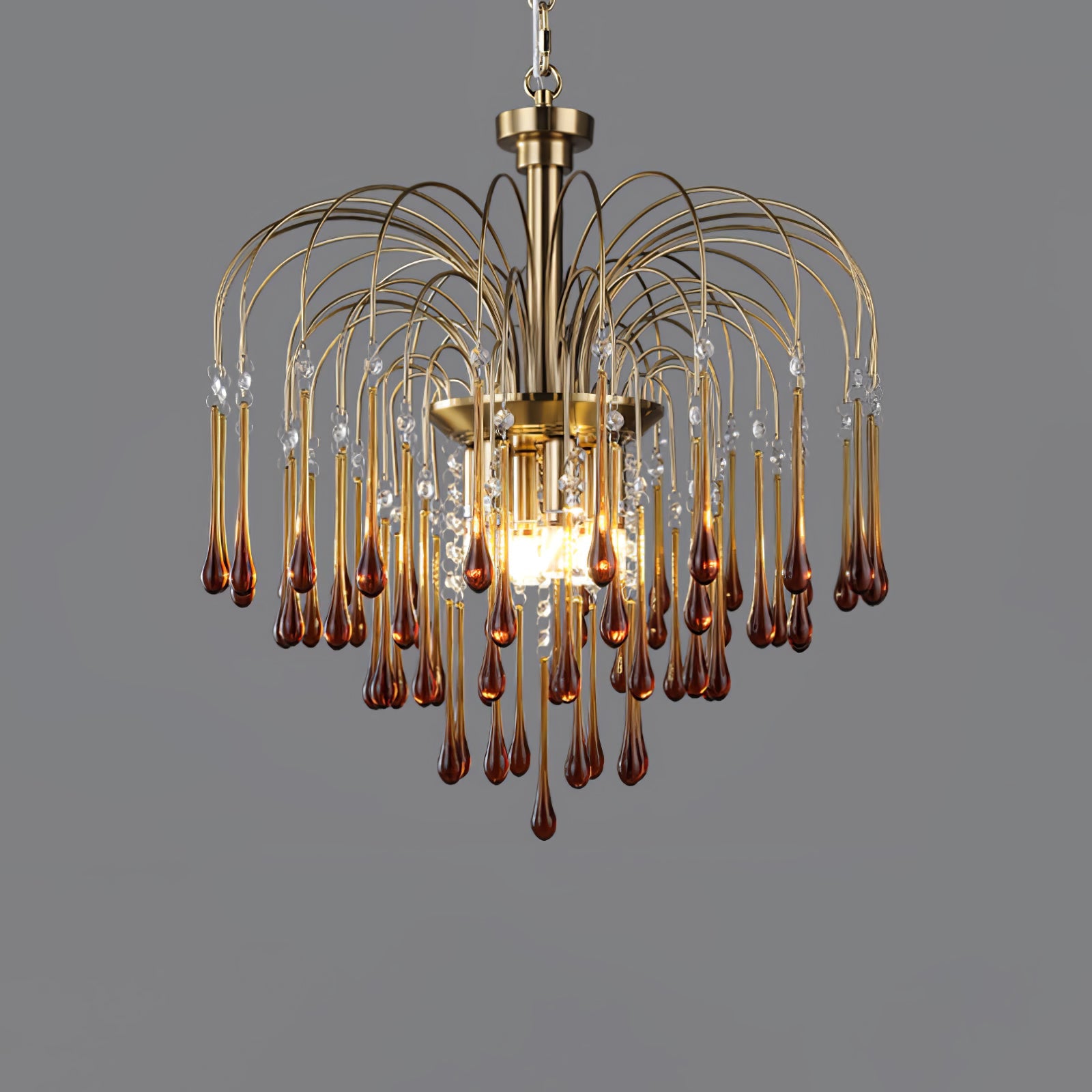 French Country Crystal Ceiling Lamp – Luxurious Elegance