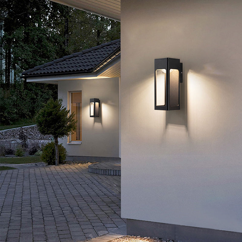 Geometric Outdoor Wall Light – Minimalist Modern Design, Weatherproof