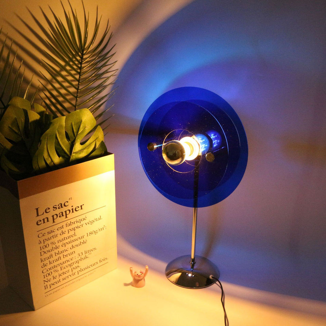 Geometric Klein Blue Table Light