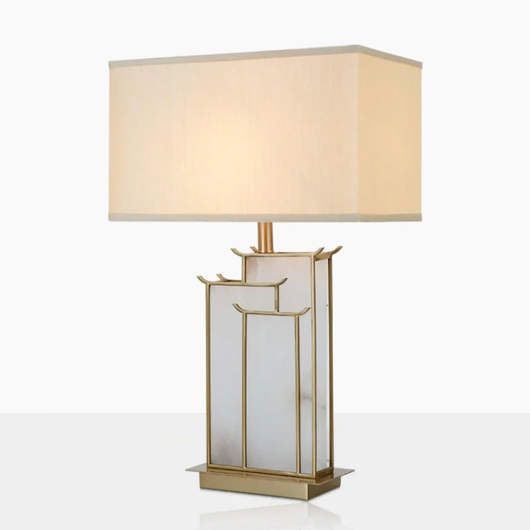 Gold Frame Art Deco Table Lamp