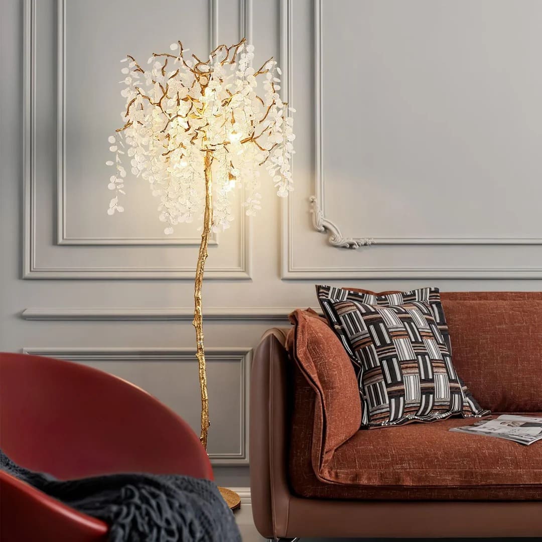 Golden Money Tree Floor Lamp