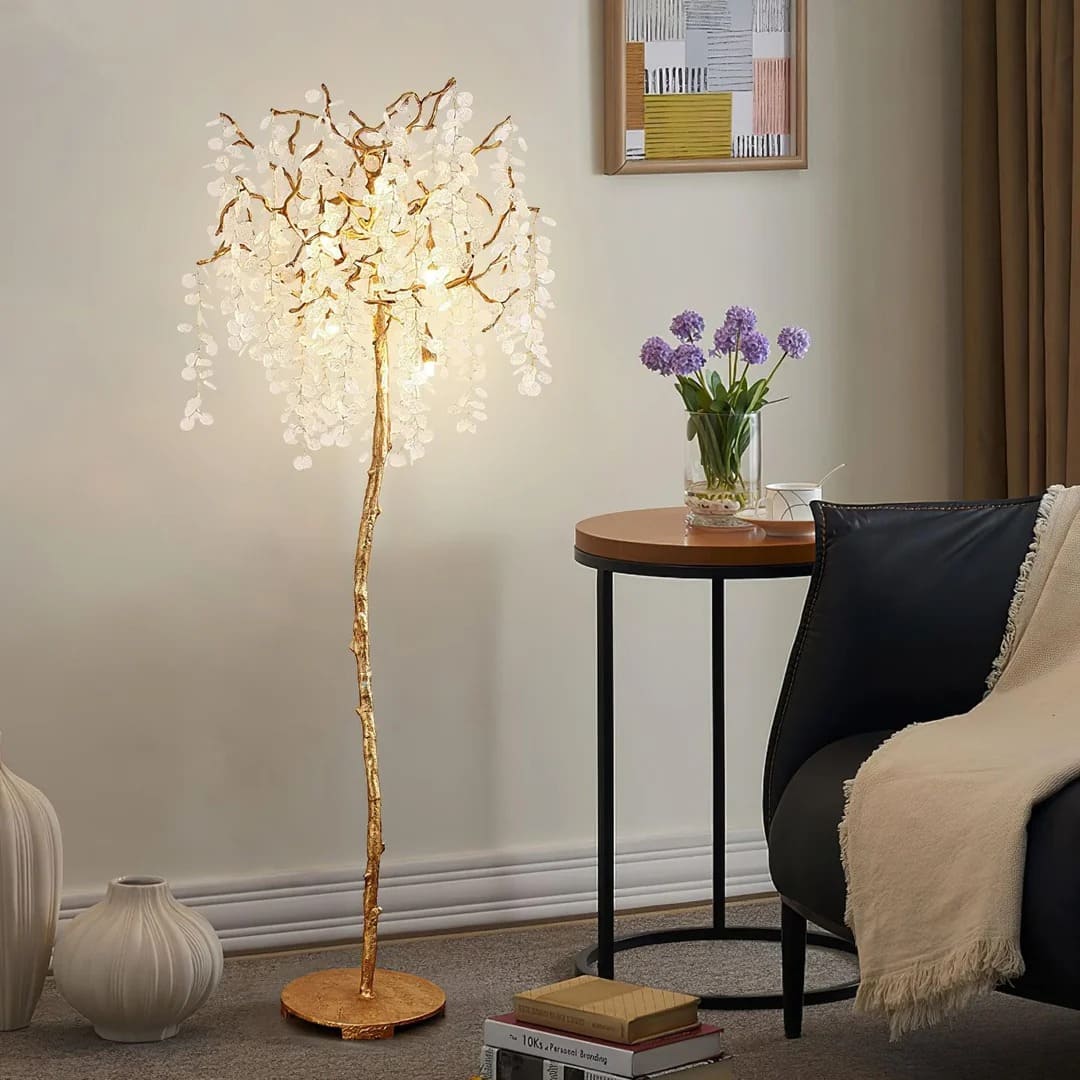 Golden Money Tree Floor Lamp