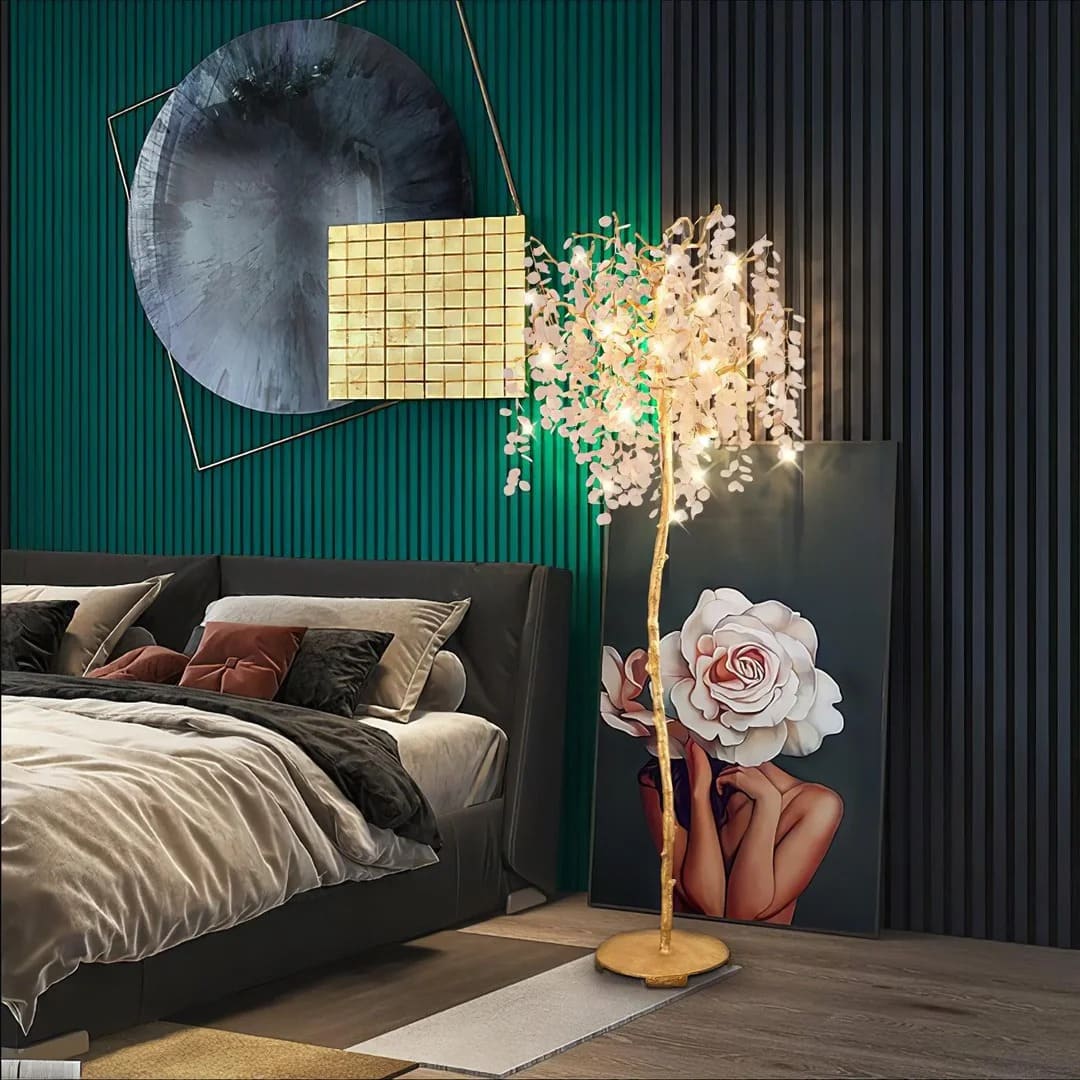 Golden Money Tree Floor Lamp