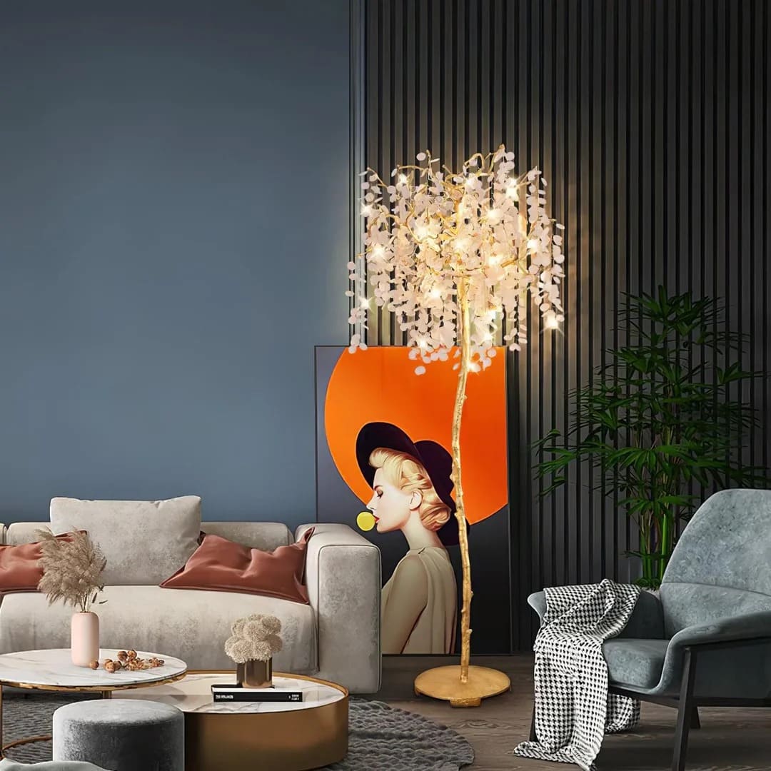 Golden Money Tree Floor Lamp