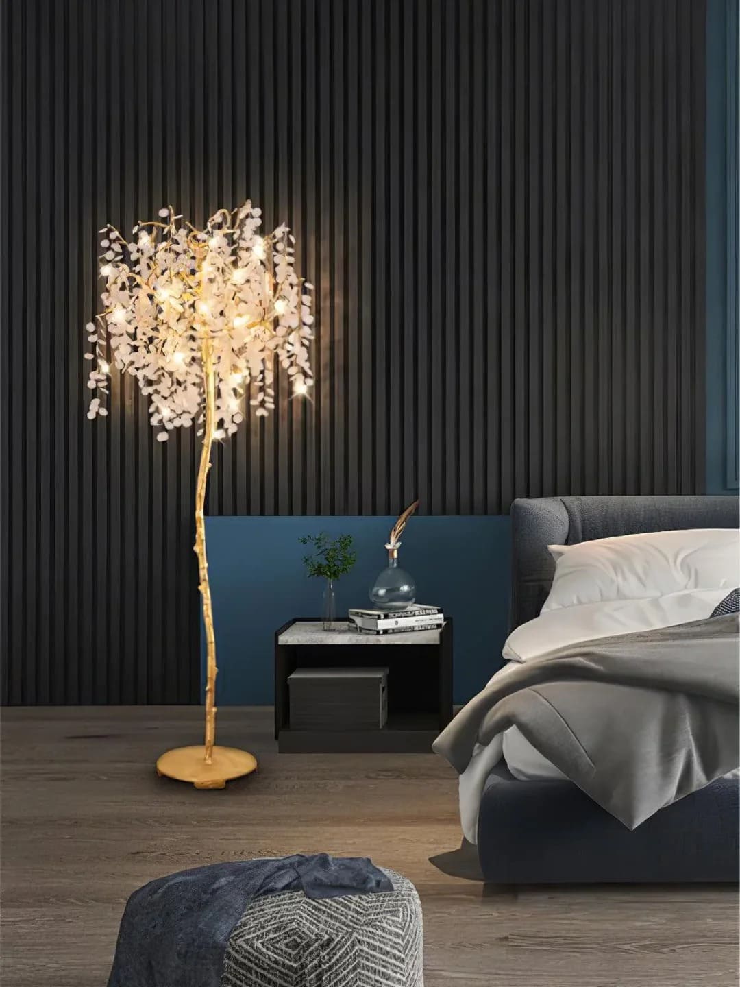 Golden Money Tree Floor Lamp