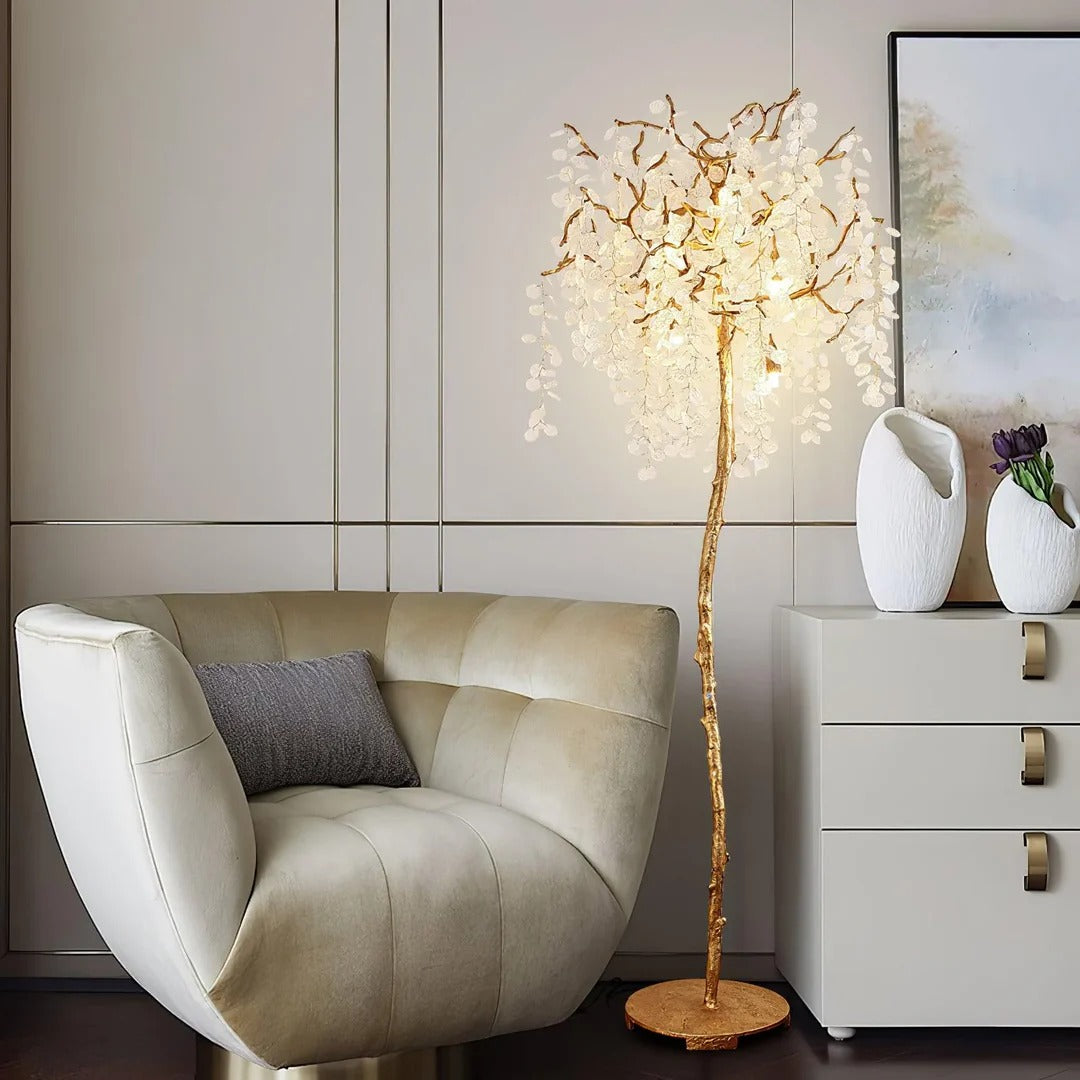 Golden Money Tree Floor Lamp