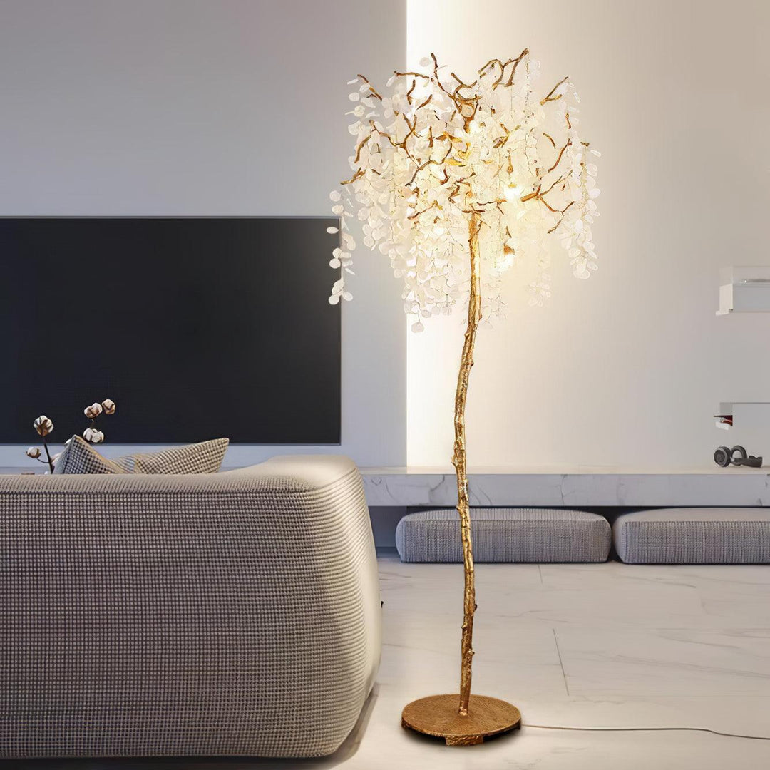 Golden Money Tree Floor Lamp