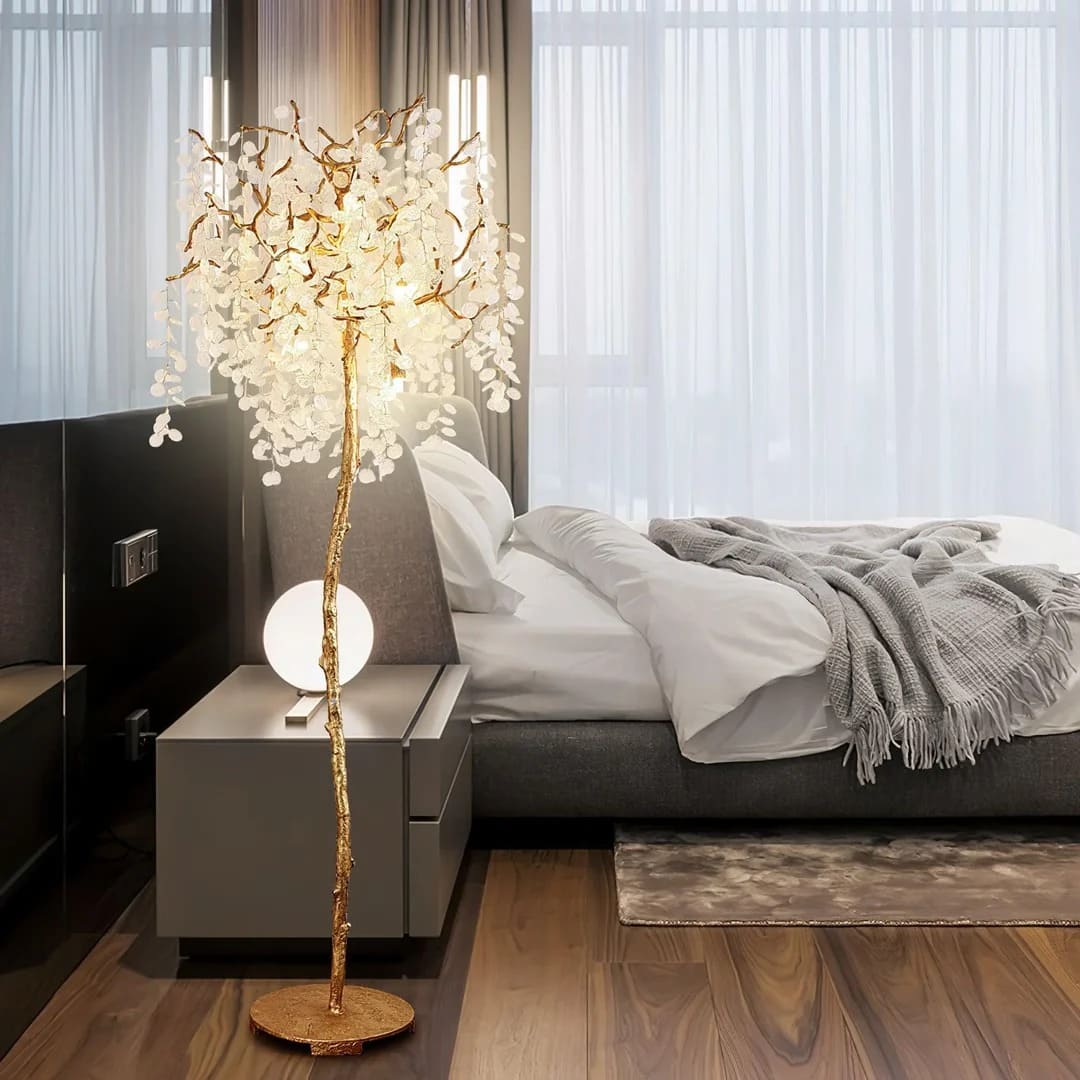 Golden Money Tree Floor Lamp