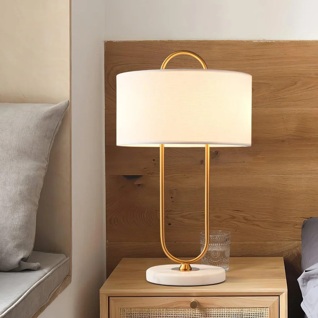 High-Gloss Modern Table Lamp – Sleek Gold Design