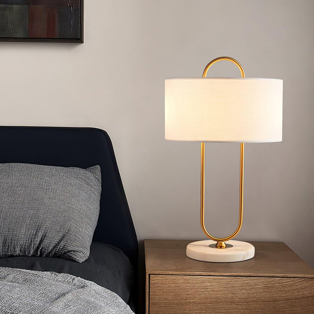 High-Gloss Modern Table Lamp – Sleek Gold Design