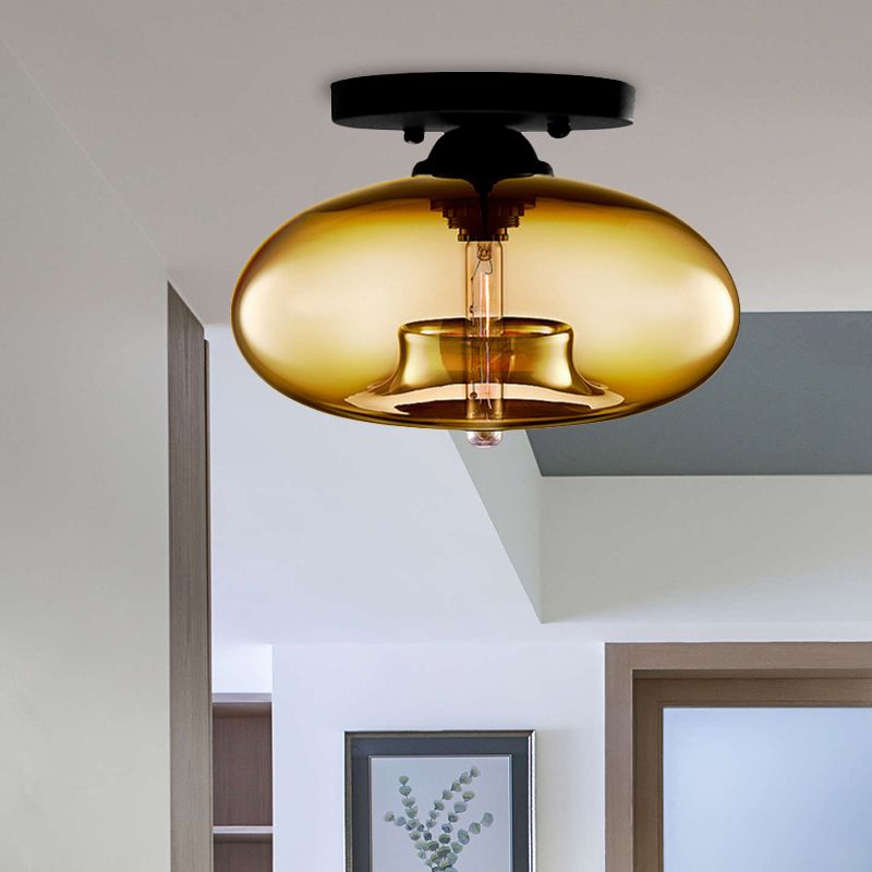 Industrial Globe Ceiling Light – Modern Art Deco Design