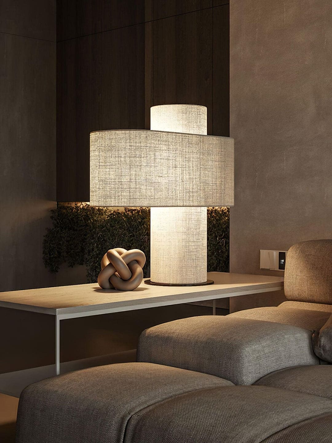 Ivory Linen Table Lamp – Soft Warm Glow