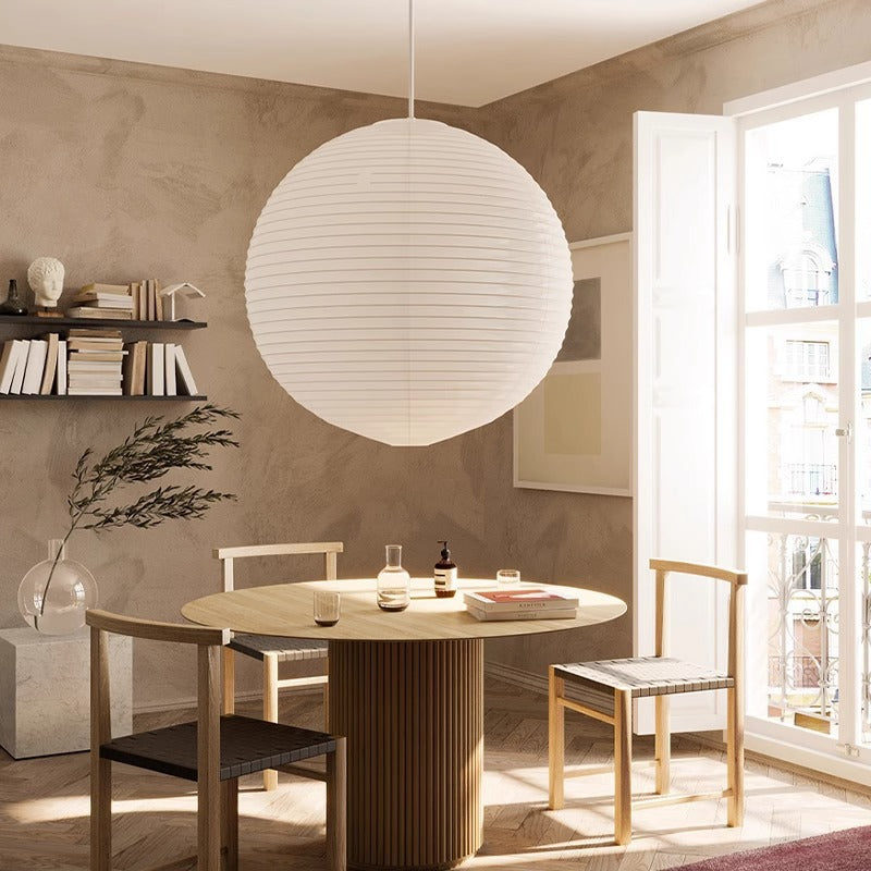 Japanese Globe Rice Paper Pendant Light