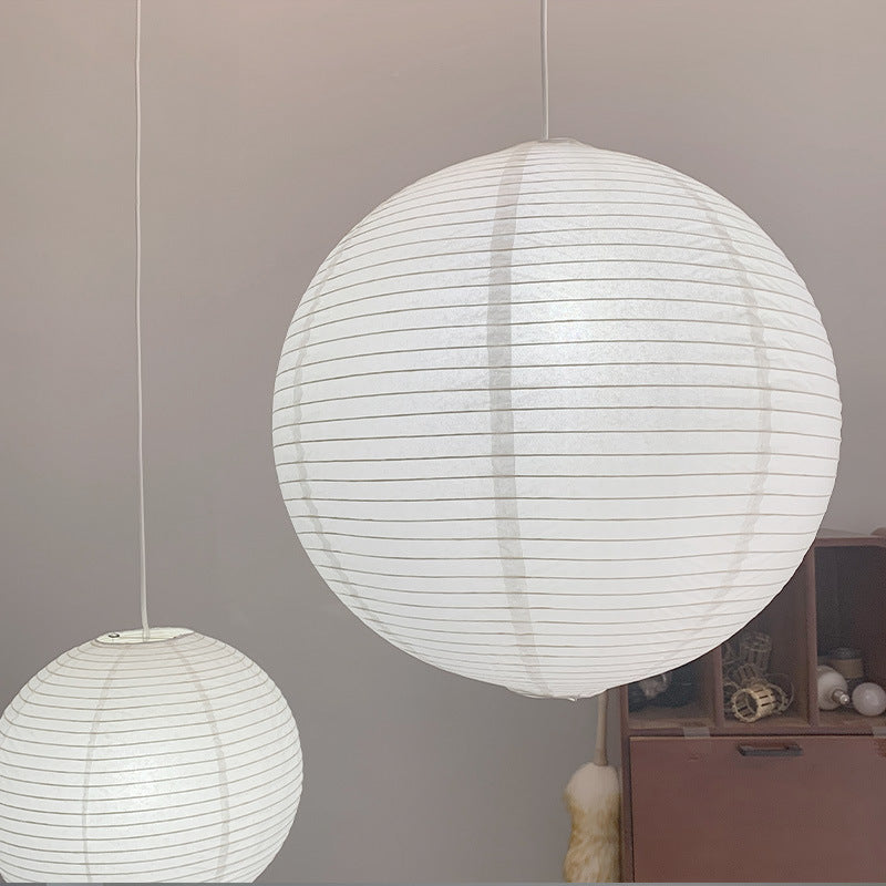 Japanese Globe Rice Paper Pendant Light