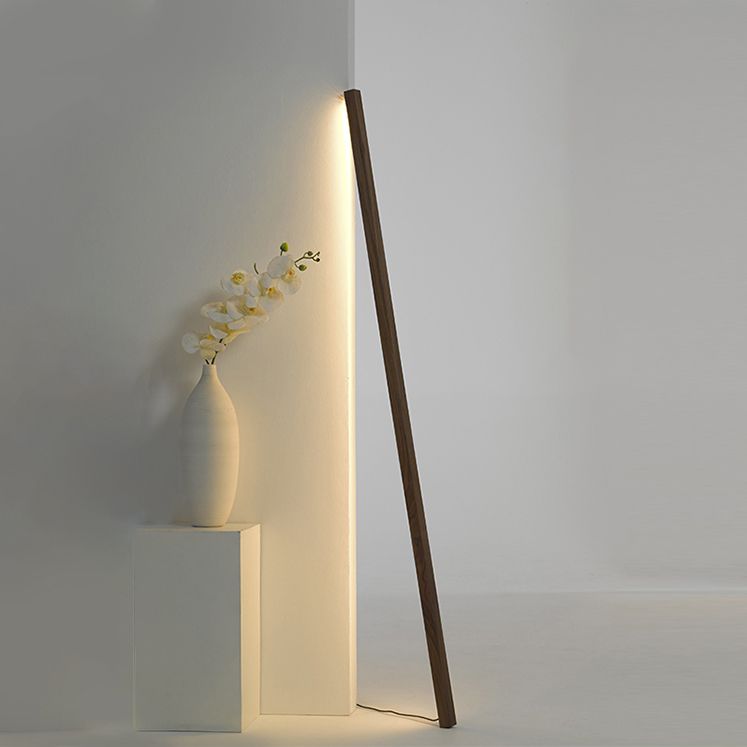 Linear Wooden Floor Lamp – Modern Minimalist Look