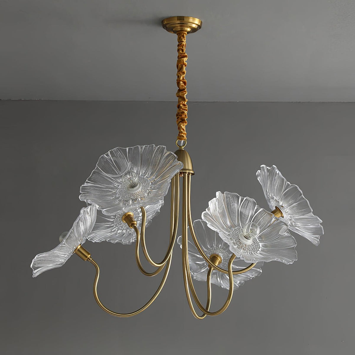 Lotus Leaf Glass Chandelier – Elegant Modern Design