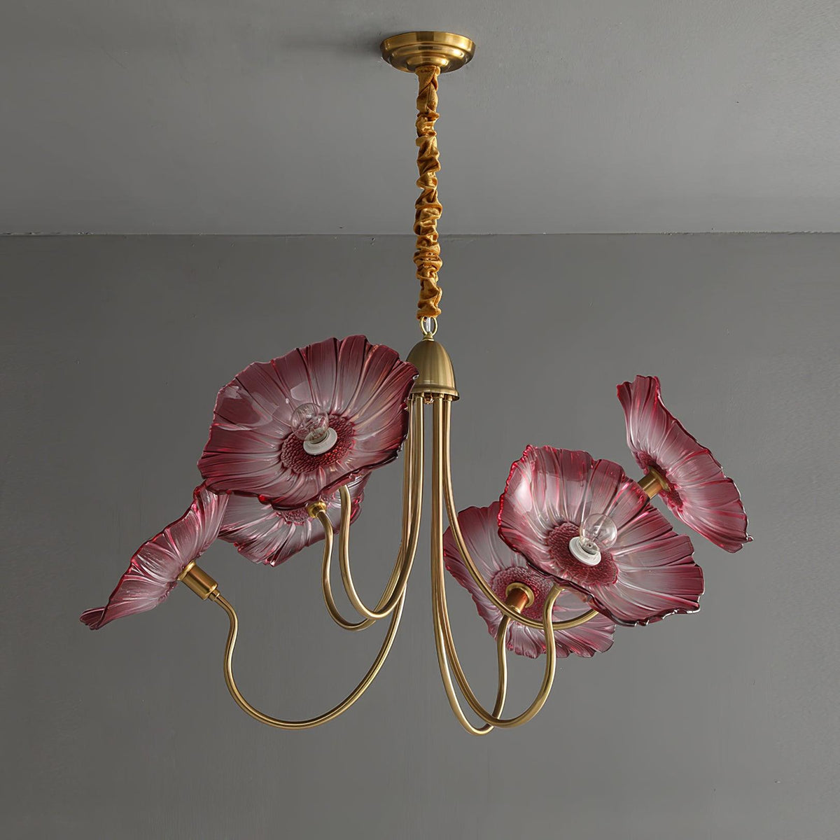 Lotus Leaf Glass Chandelier – Elegant Modern Design