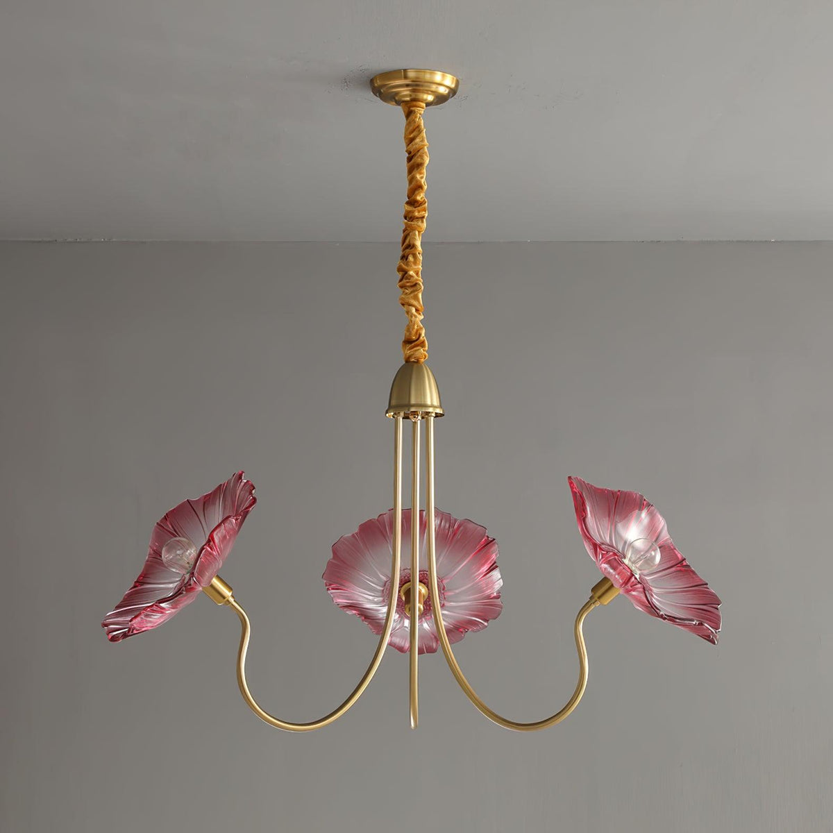 Lotus Leaf Glass Chandelier – Elegant Modern Design