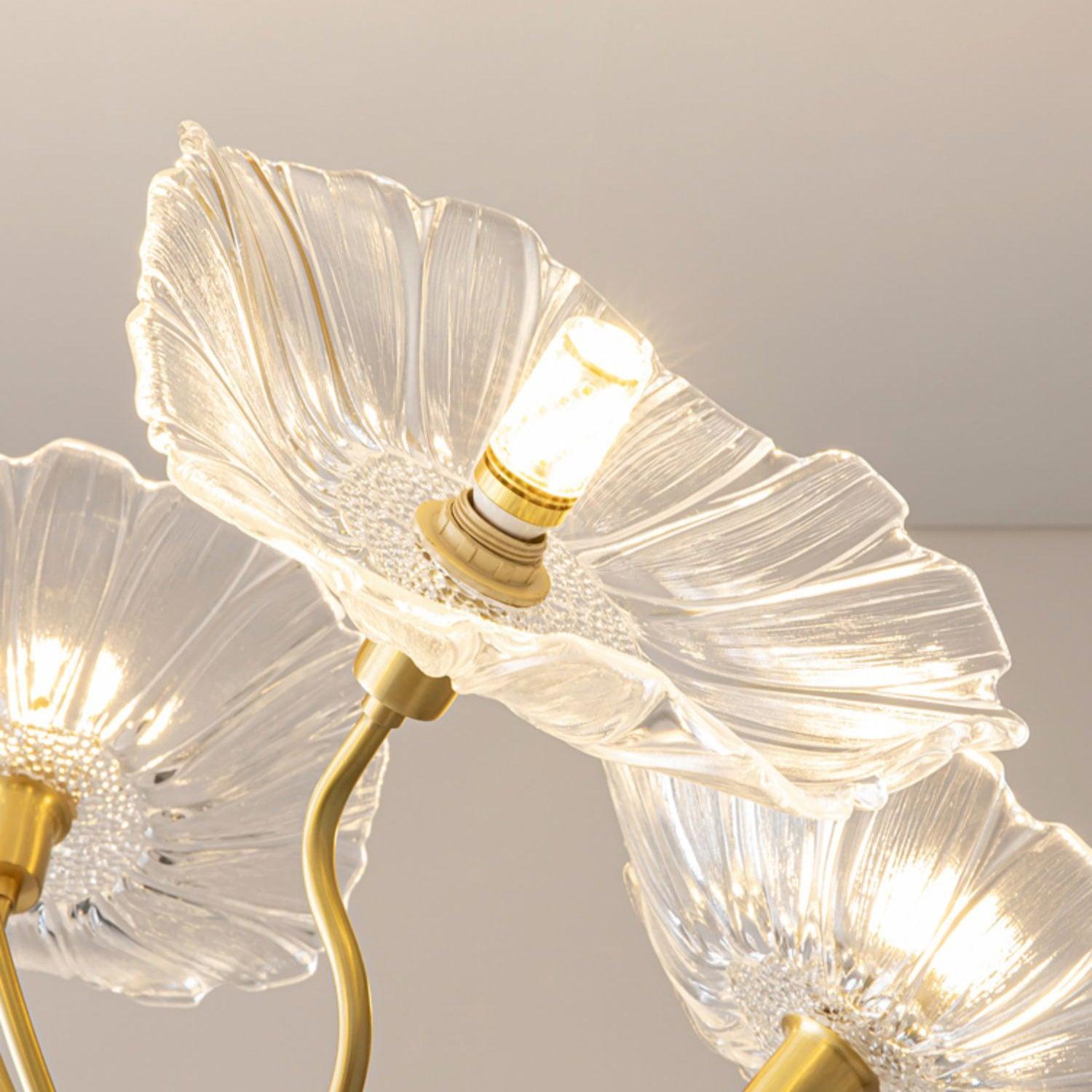 Art Deco Chandelier & Vintage Leaf Shade Design