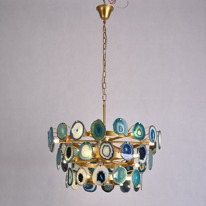 Luxurious Natural Stone Agate Chandelier