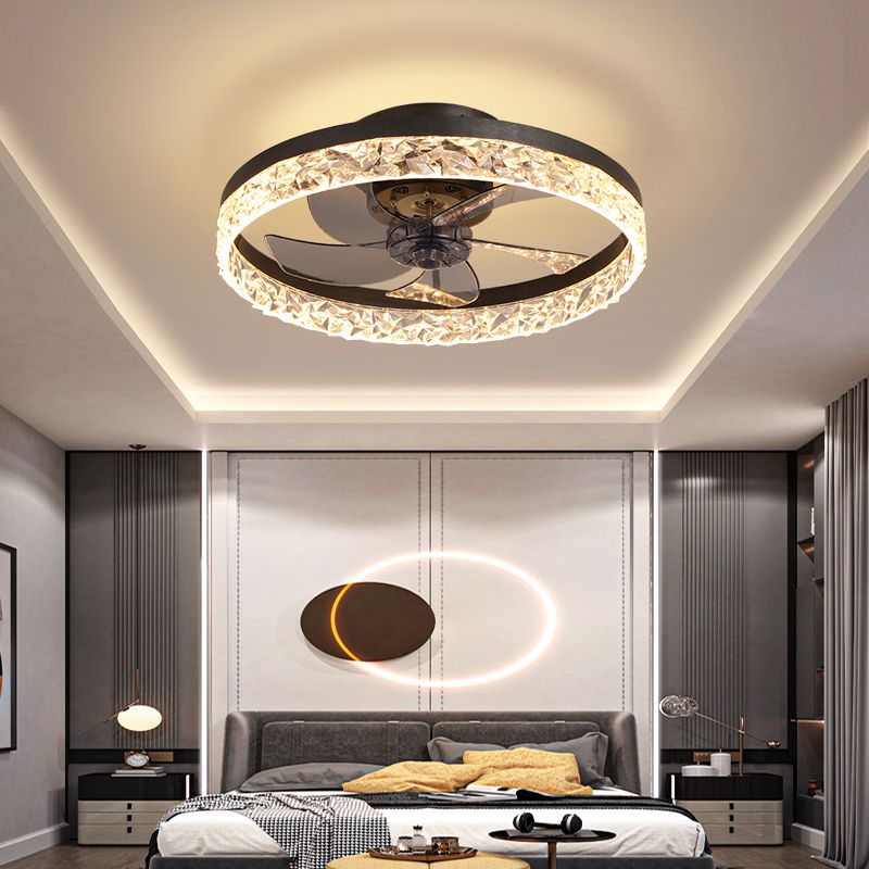 Luxurious Crystal Ceiling Fan with Light