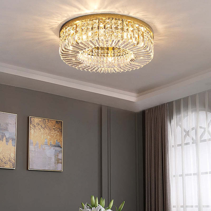 Luxury Crystal Flush Mount – Sophisticated Design