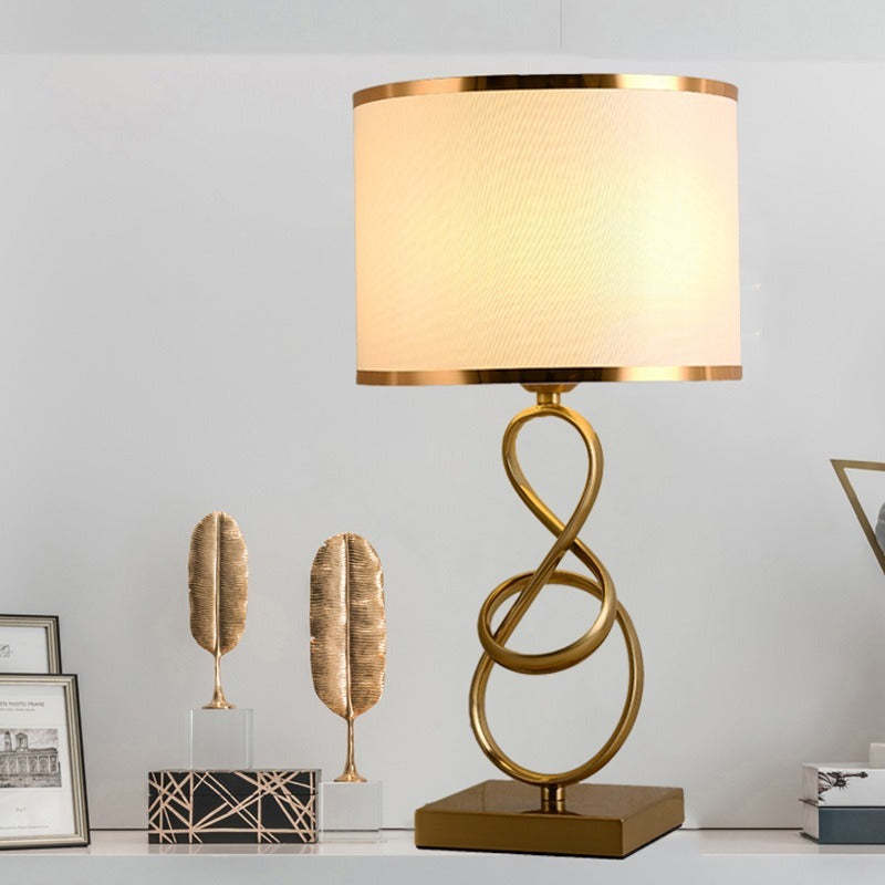 Luxury Cylindrical Fabric Floor Lamp - Modern Design