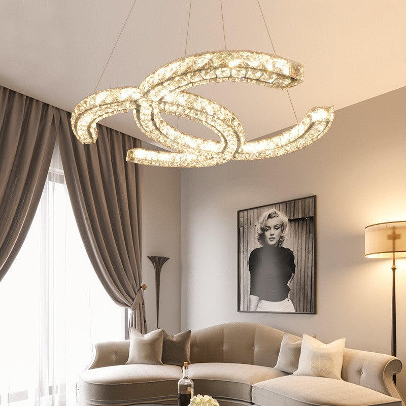 Luxury Double C Crystal Chandelier