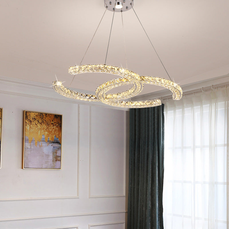 Luxury Double C Crystal Chandelier