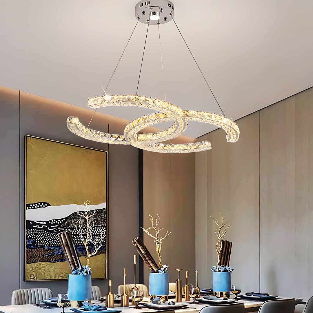 Luxury Double C Crystal Chandelier