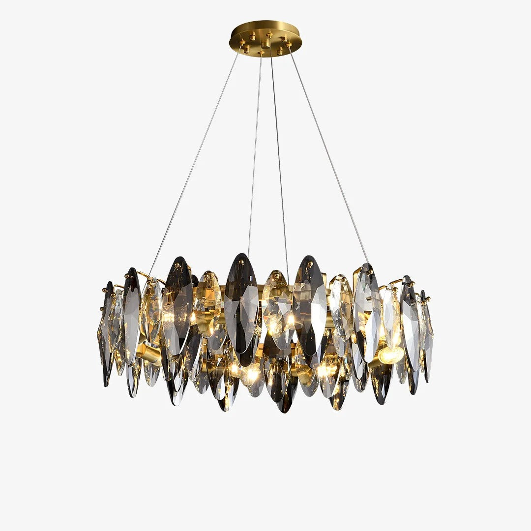 Luxury Crystal Chandelier – Smoke Grey