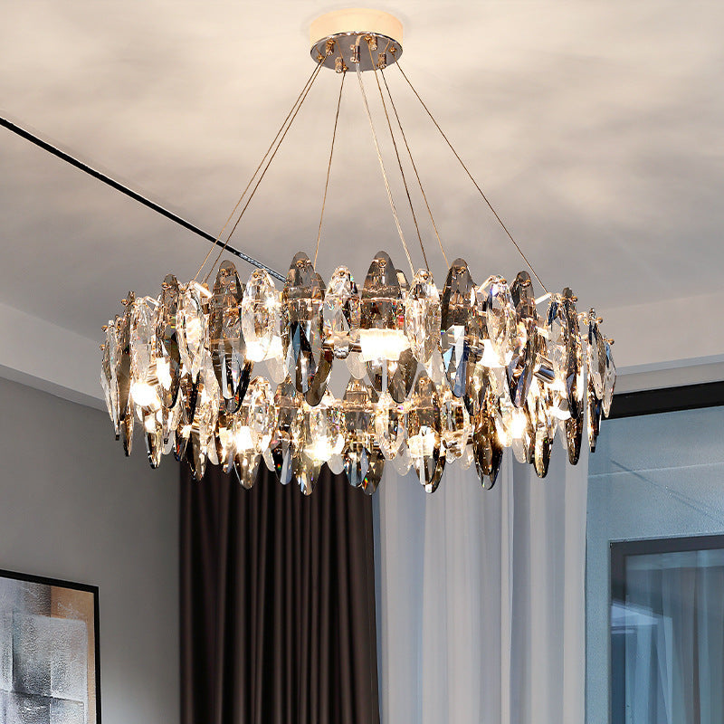 Luxury Crystal Chandelier – Smoke Grey