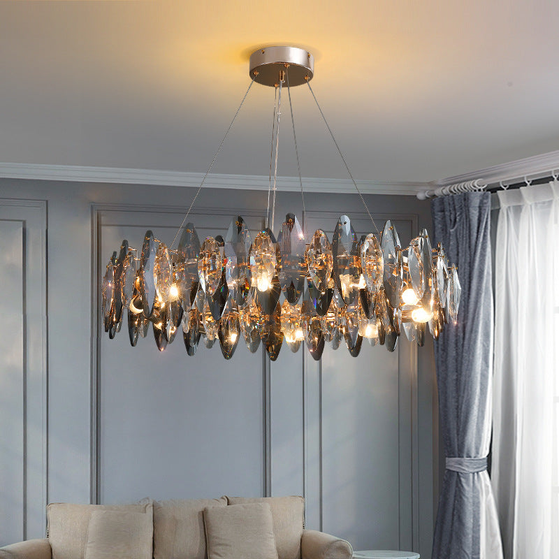 Luxury Crystal Chandelier – Smoke Grey