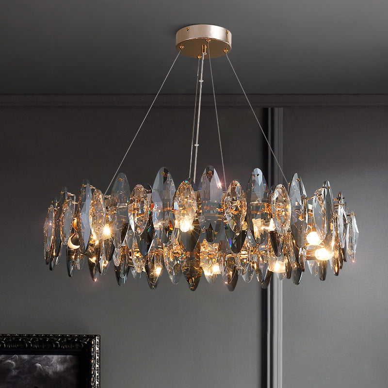 Luxury Crystal Chandelier – Smoke Grey