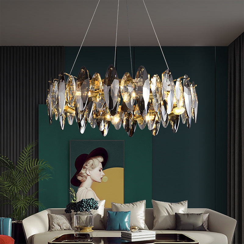 Luxury Crystal Chandelier – Smoke Grey