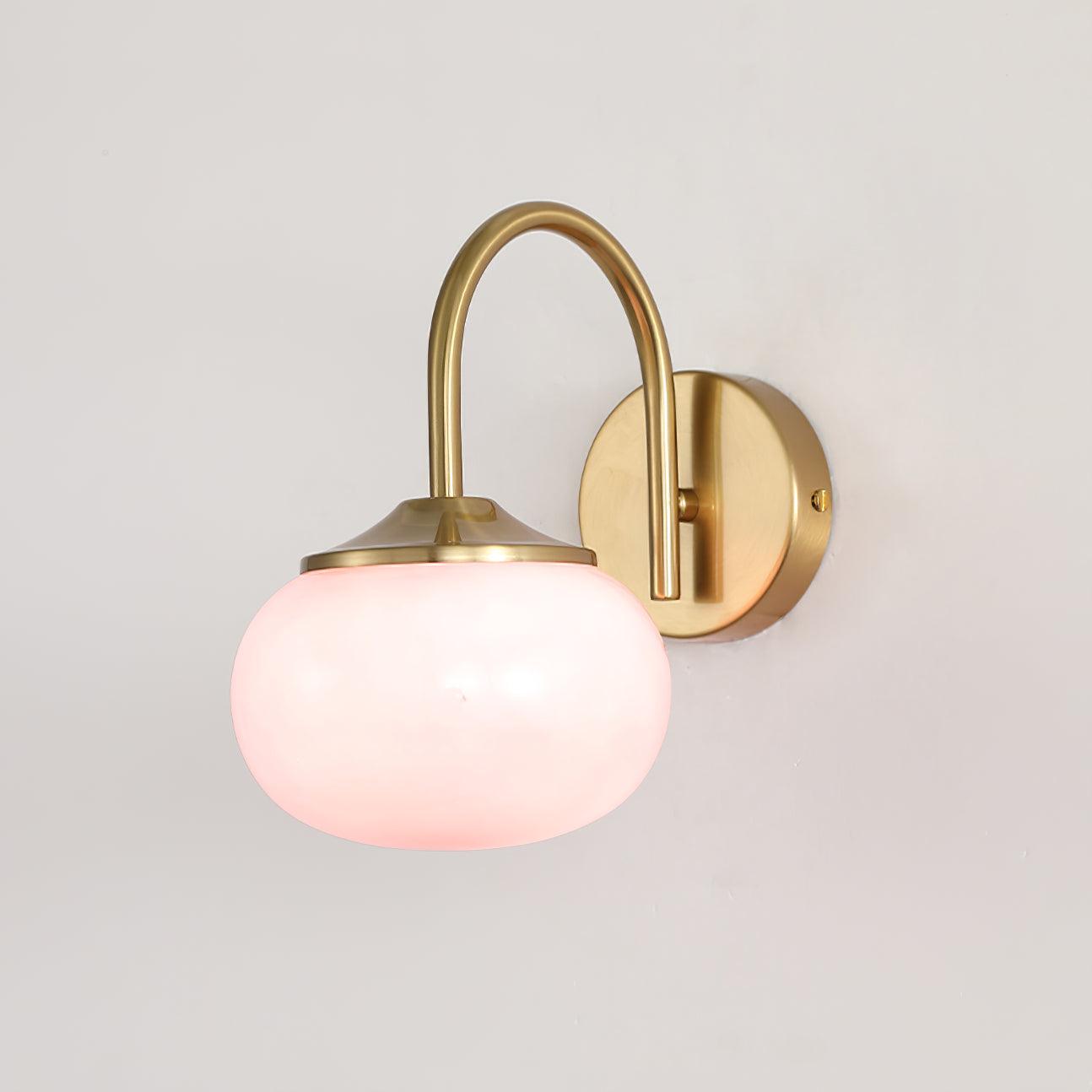 Marshmallow Wall Lamp – Glass & Brass Finish