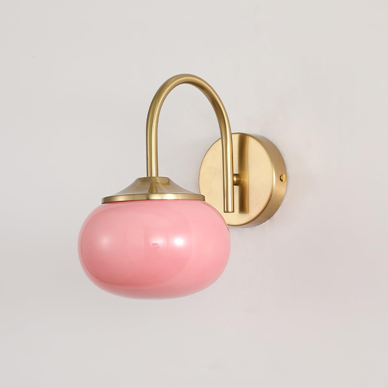 Marshmallow Wall Lamp – Glass & Brass Finish