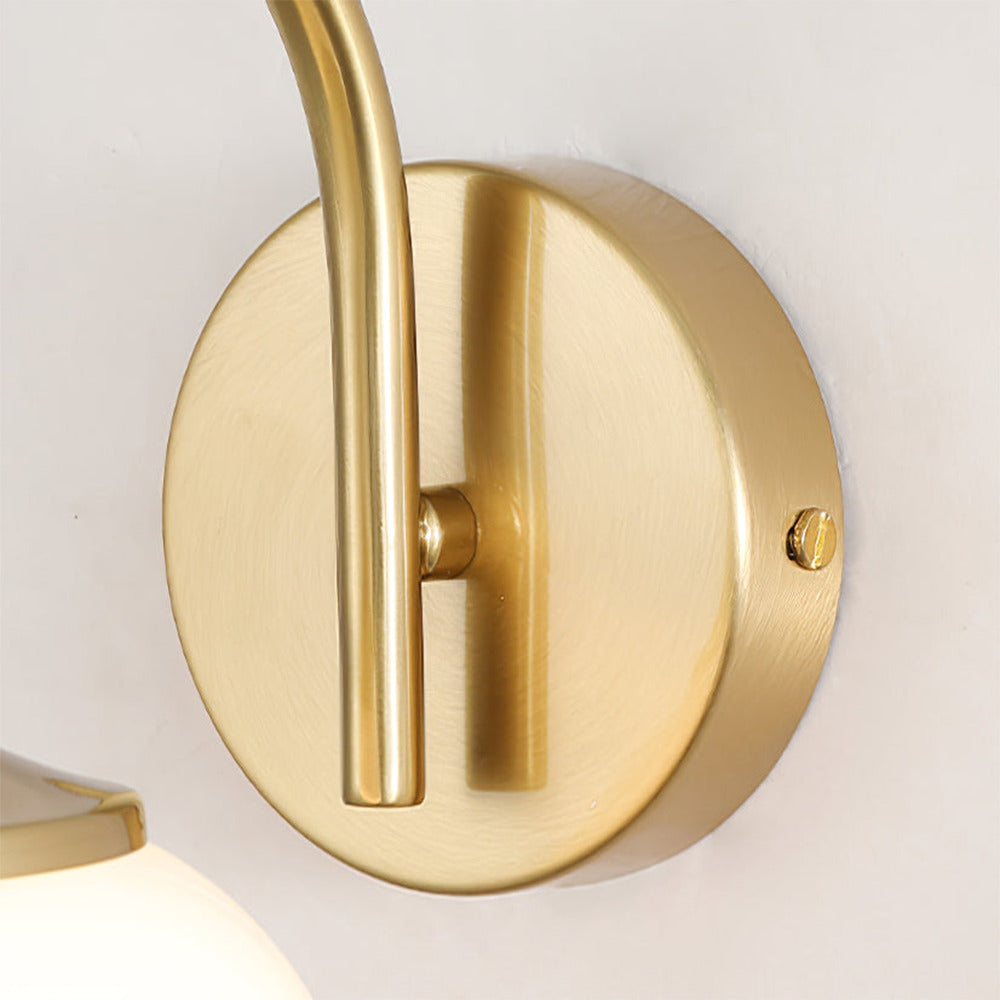 Marshmallow Wall Lamp – Glass & Brass Finish