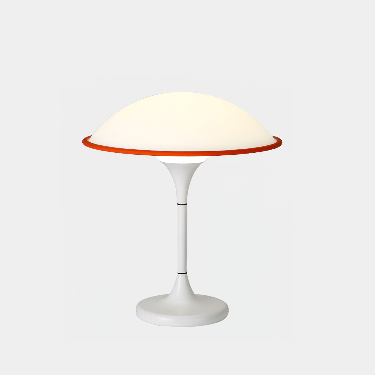 Sleek Mid-Century UFO-Inspired Hemispherical Table Lamp