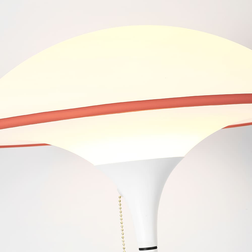 Sleek Mid-Century UFO-Inspired Hemispherical Table Lamp