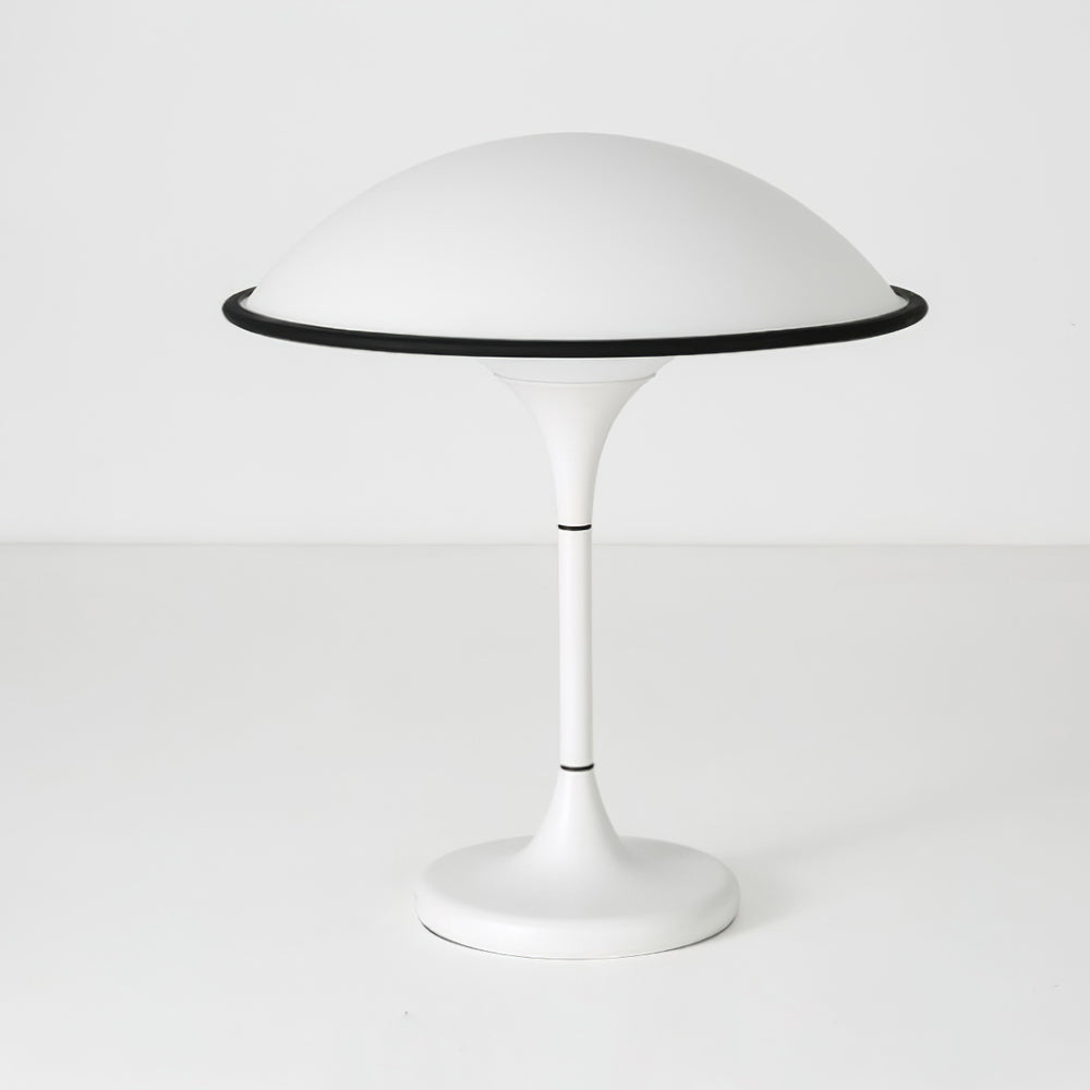Sleek Mid-Century UFO-Inspired Hemispherical Table Lamp