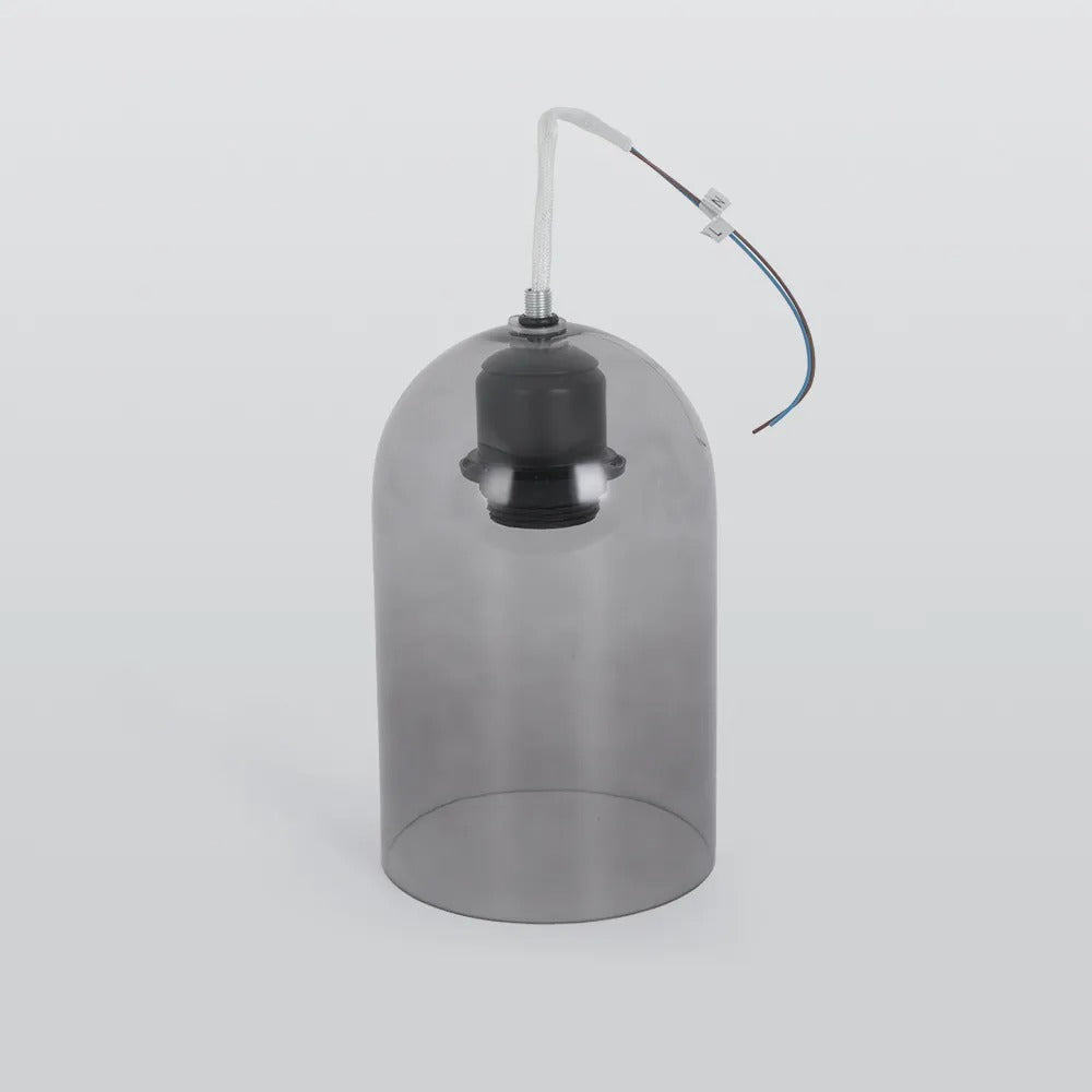 Minimalist Semi-Flush Mount Cylindrical Dome Light