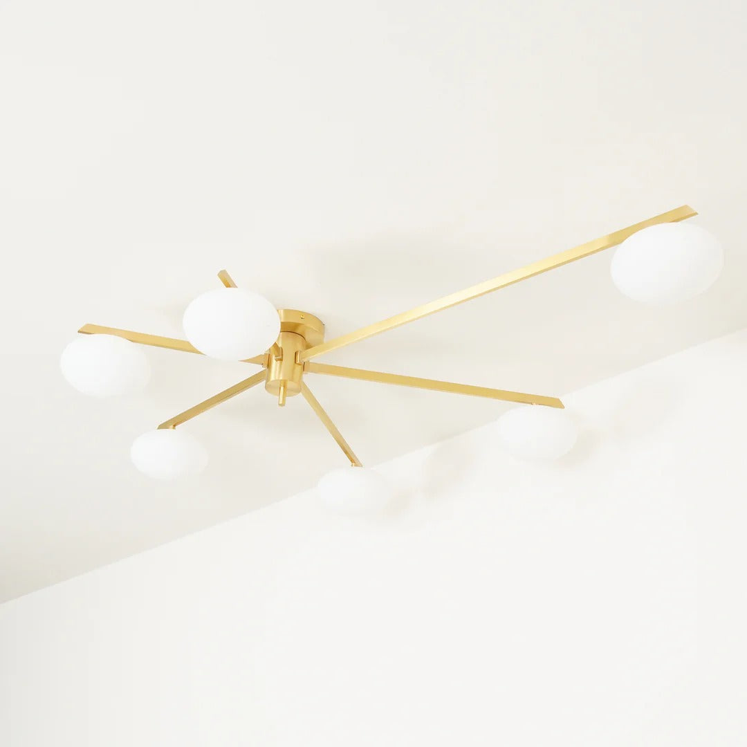 Minimalist Semi-Flush Mount Lamp – Radial Design