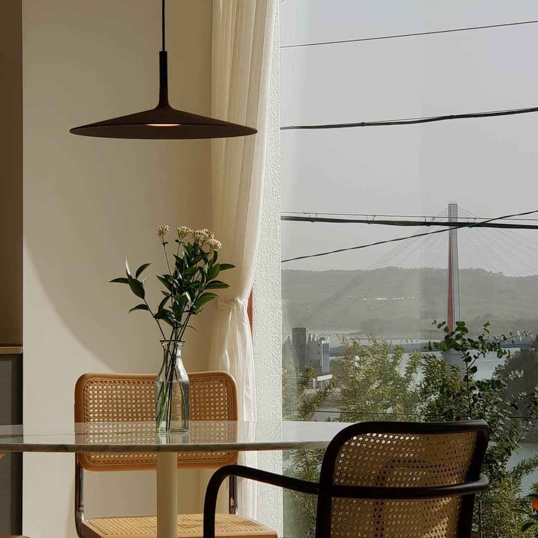 Minimalist Disc-Cylindrical LED Pendant Light