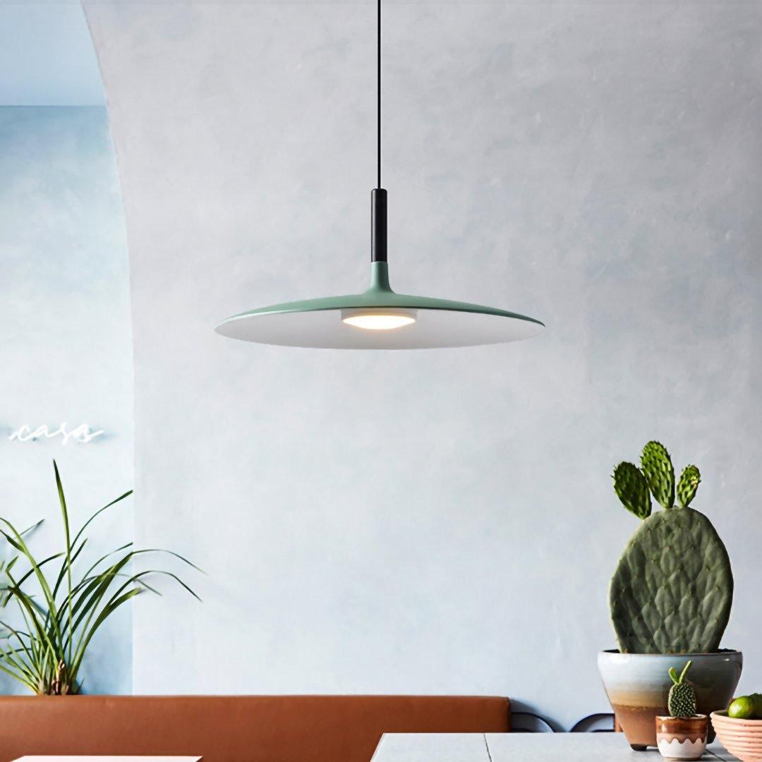 Minimalist Disc-Cylindrical LED Pendant Light